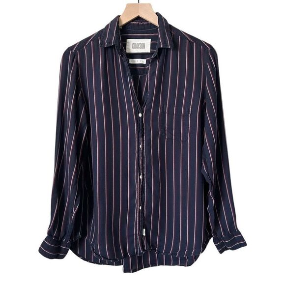 Tops - Grayson by Frank & Eileen The Hero Button Down Shirt Navy Stripe Size 2 S